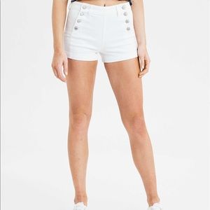 American Eagle white jean shorts